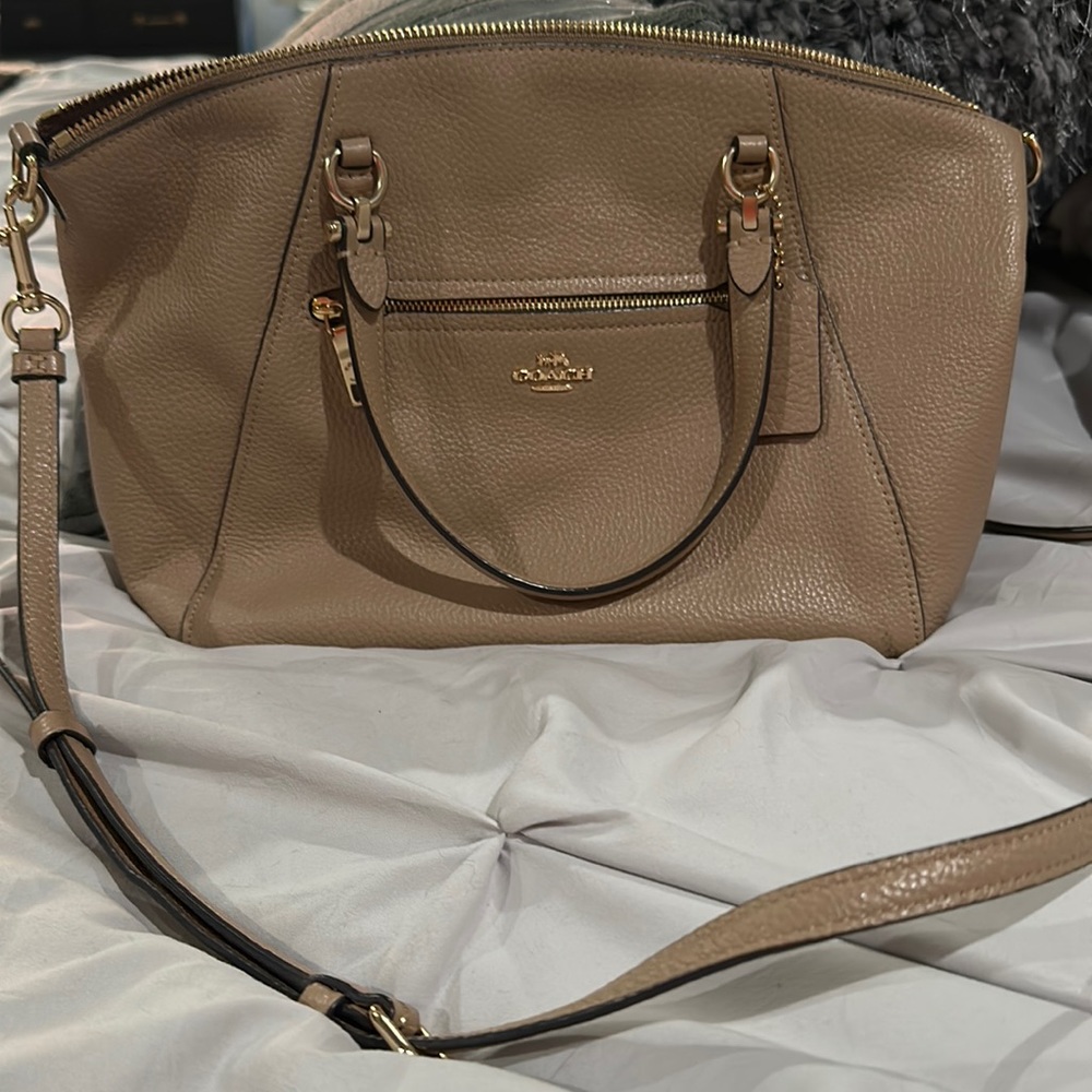 Coach purse beige color
